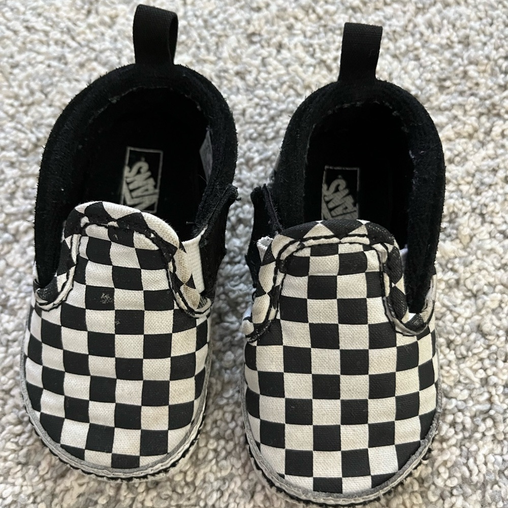Infant checkered slip on Vans shoe